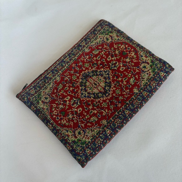 Moroccan Coin Purse - Unique Design in Red and Gold - Picture 4 of 4